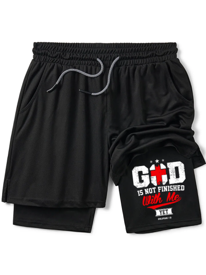 God Is Not Finished With Me Christian Performance Shorts
