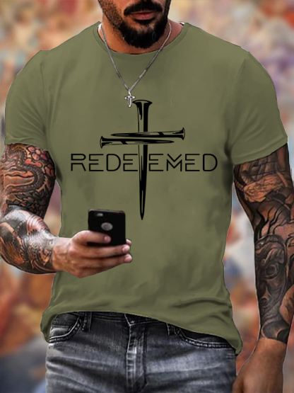 Men's Cross Nails Redeemed Cotton T-shirt
