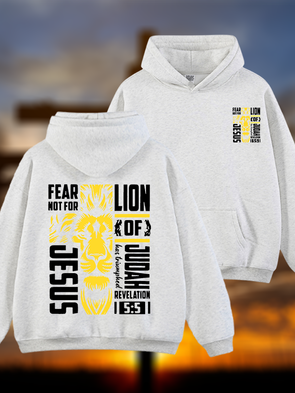 Lion Of Judah Jesus God Christian Plush Fleece-Lined Hoodie