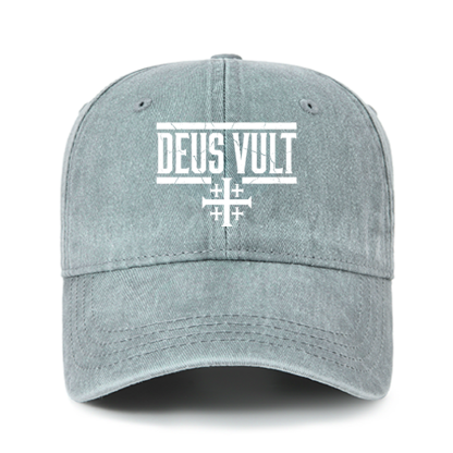 Heritage Washed Cap-Deus Vult