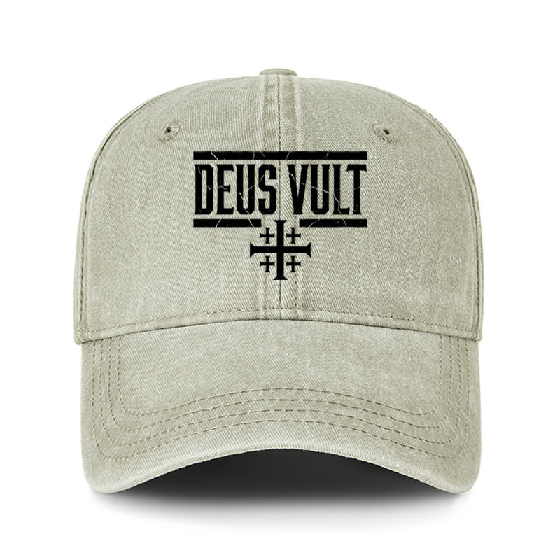 Heritage Washed Cap-Deus Vult