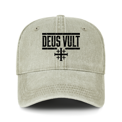 Heritage Washed Cap-Deus Vult