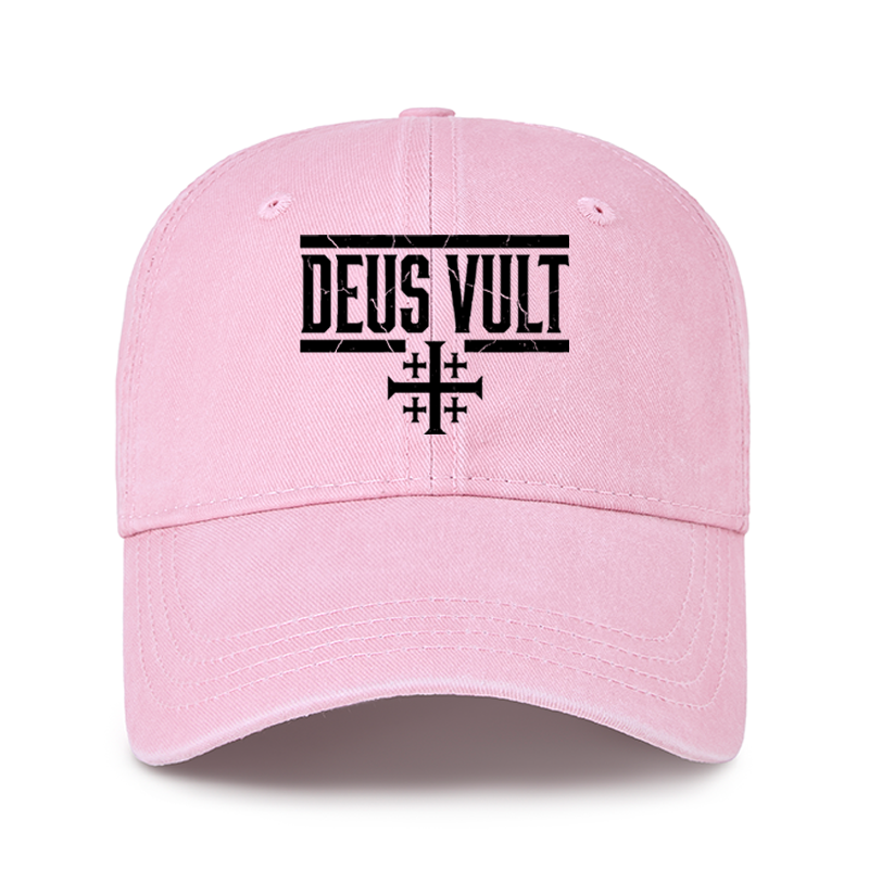 Heritage Washed Cap-Deus Vult