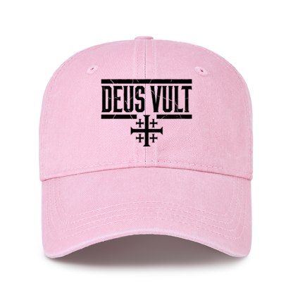 Heritage Washed Cap-Deus Vult