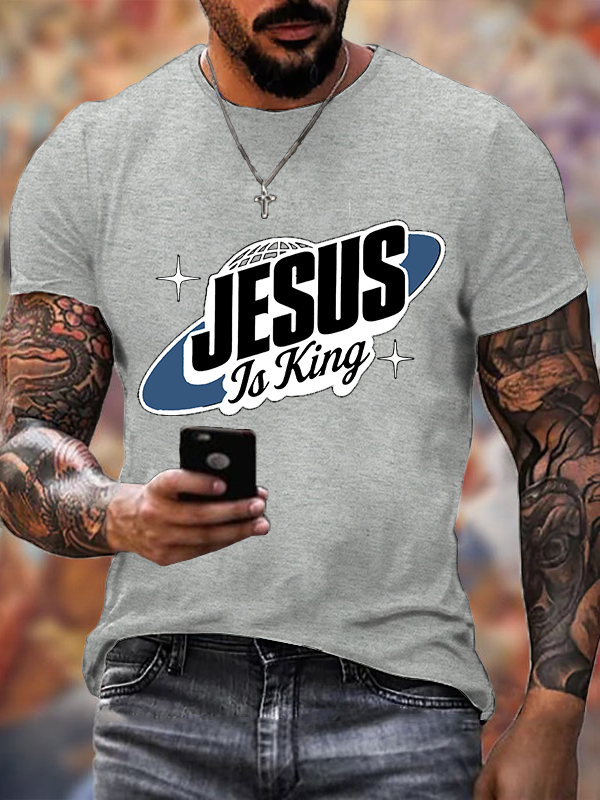Jesus Is King Christian Cotton T-Shirt