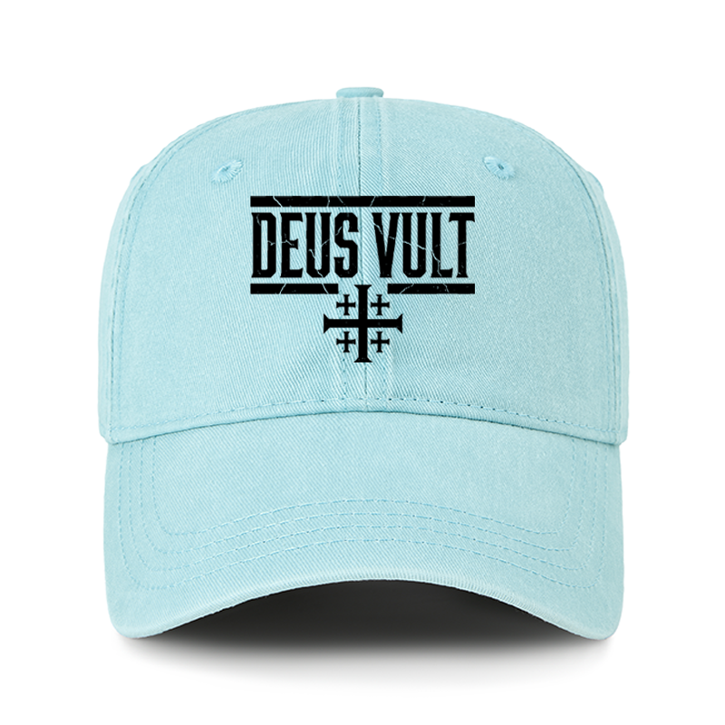 Heritage Washed Cap-Deus Vult