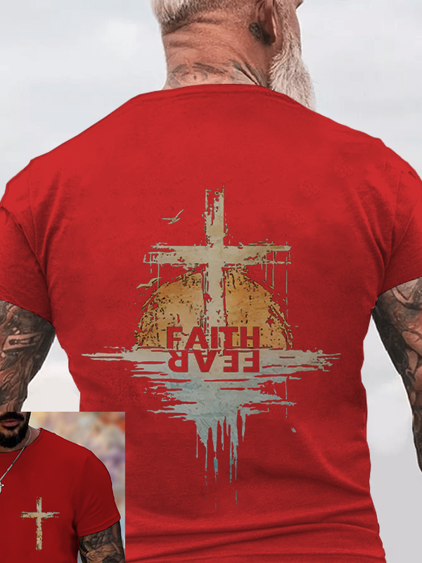 Faith over Fear Christian Cotton T-Shirt