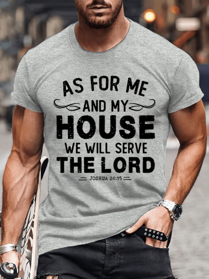 We Will Serve The Lord Christian Cotton T-Shirt