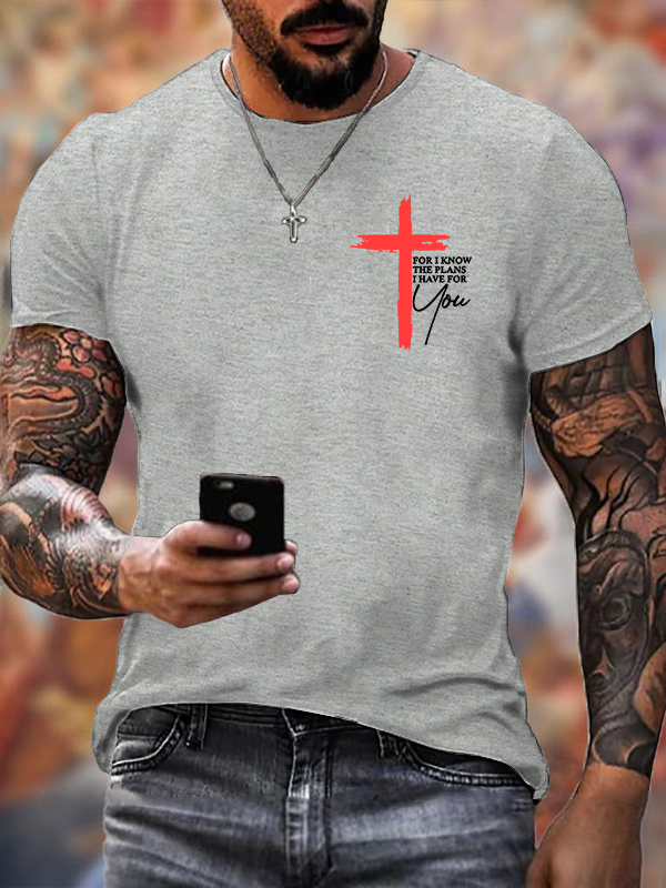 For I Know The Plans I Have For You Jeremiah 29:11 Christian Cotton T-Shirt