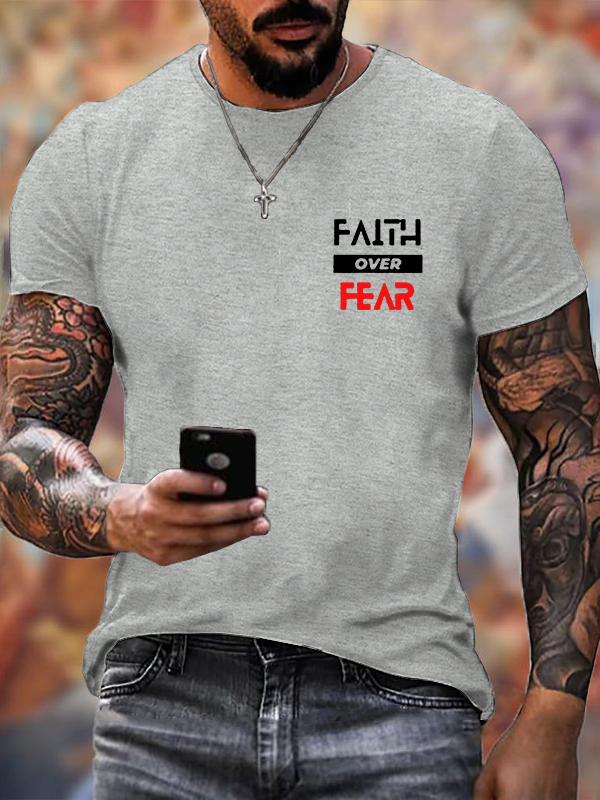 Faith Over Fear Christian Cotton T-Shirt
