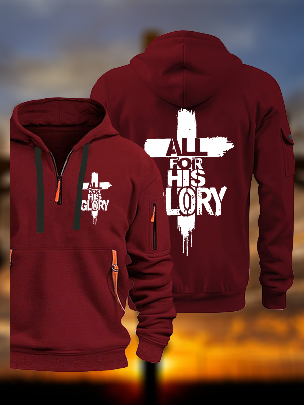 All For His Glory Jesus God Christian Zipper Hoodies