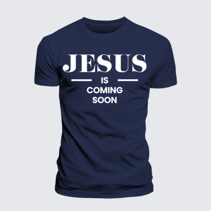 Jesus Is Coming Soon Jesus God Christian Premium Mercerized Cotton Tee