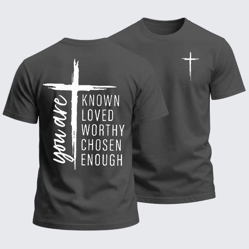 [Copy]Heavyweight Cotton Tee - You Are Known Loved Worthy Chosen Enough
