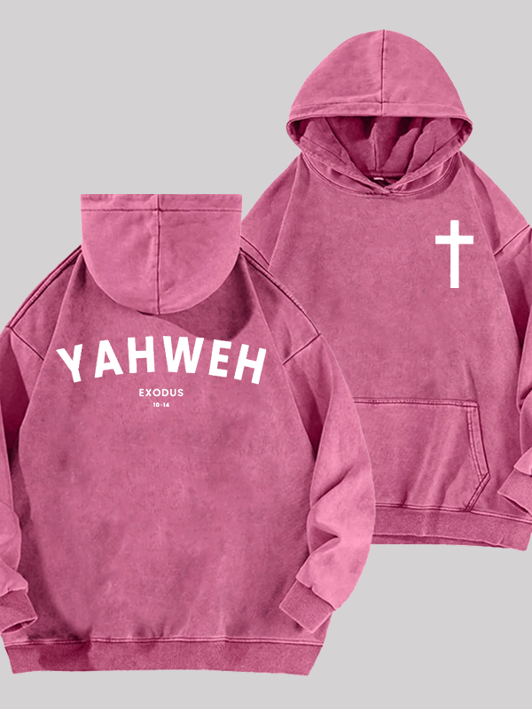 Yahweh Jesus God Christian Washed Hoodie