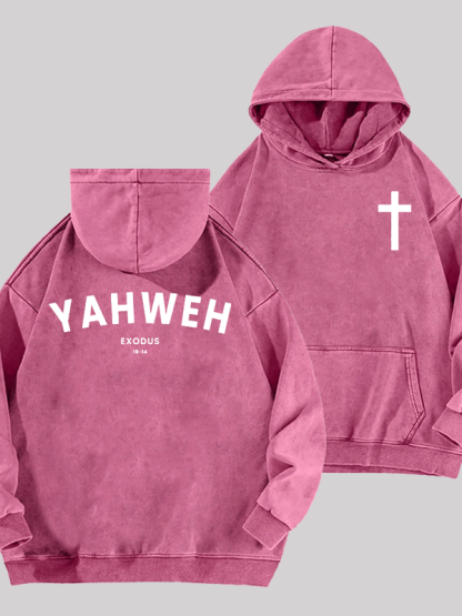 Yahweh Jesus God Christian Washed Hoodie