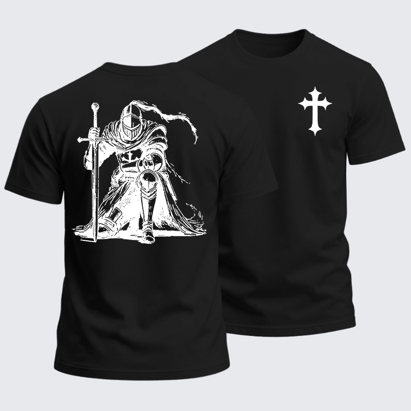 Man Of God Husband Dad Jesus God Christian Cotton T-Shirt