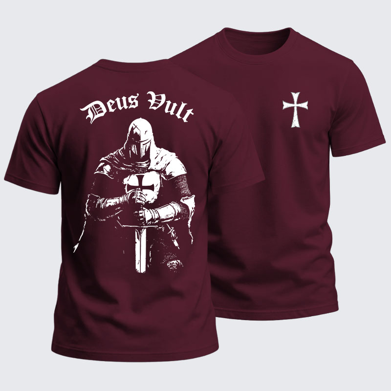 Heavyweight Cotton Tee - Deus Vult