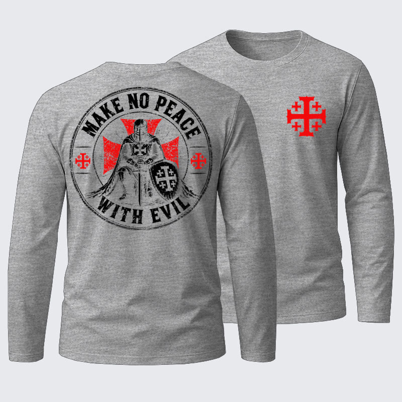 Make No Peace With Evil Cotton Long Sleeve T-Shirt