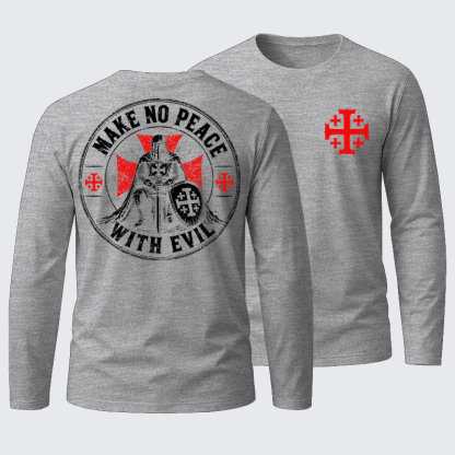 Make No Peace With Evil Cotton Long Sleeve T-Shirt