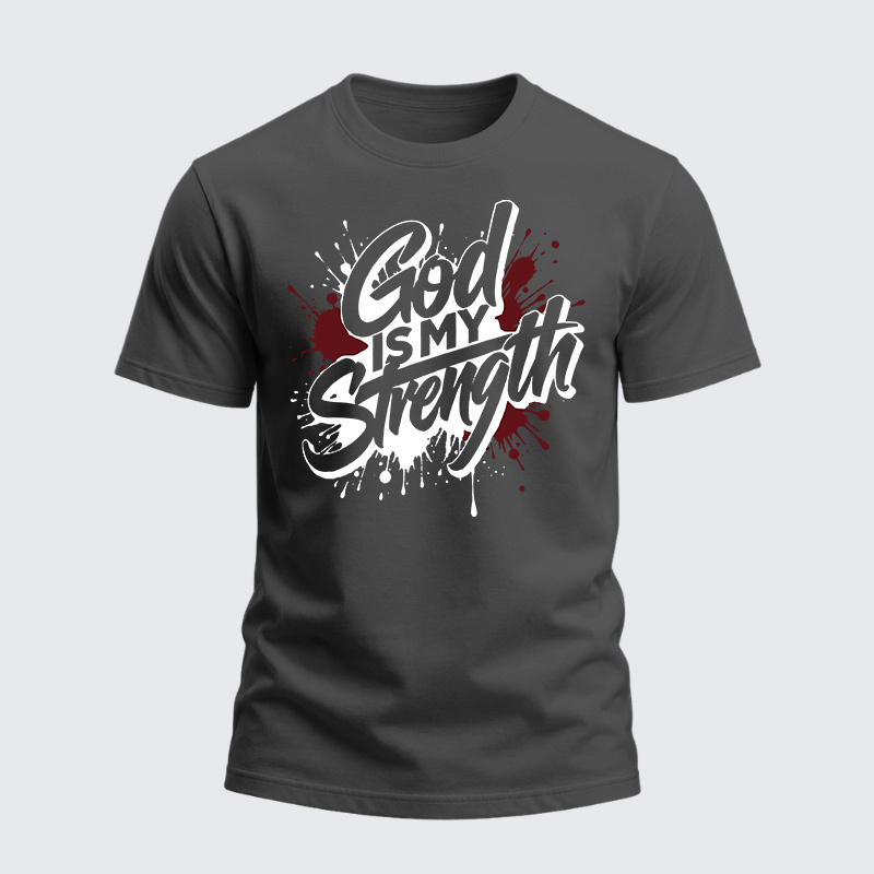 Heavyweight Cotton Tee - God Is My Strength