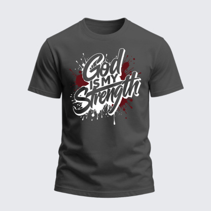 Heavyweight Cotton Tee - God Is My Strength