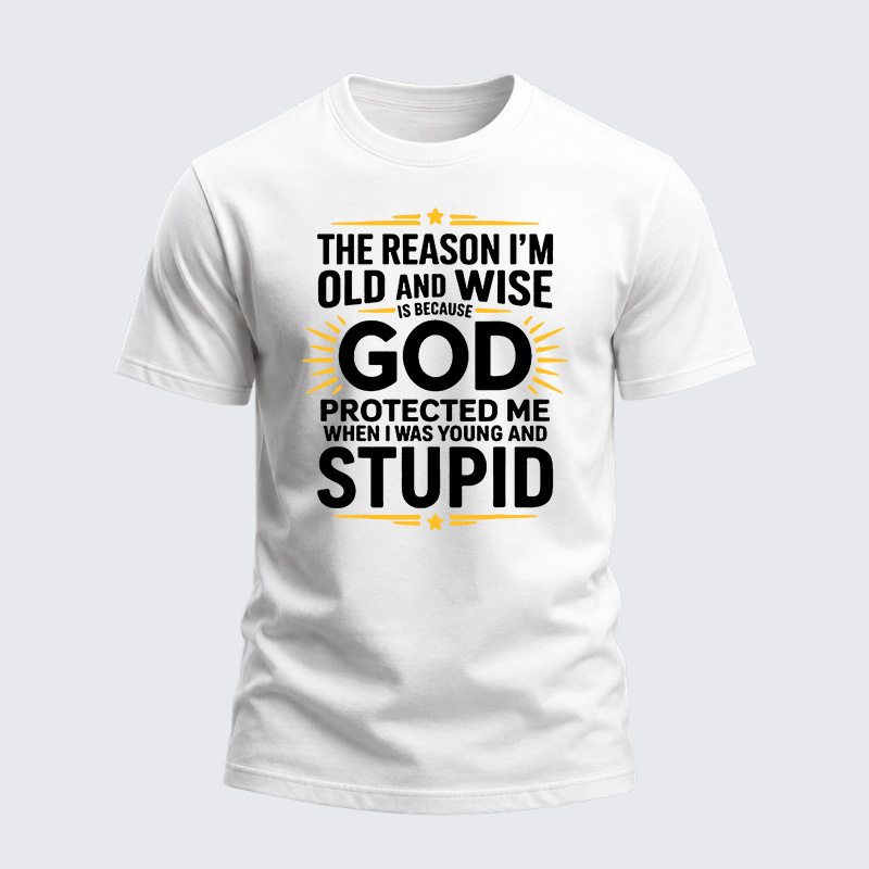 Man Of God Husband Dad Jesus God Christian Cotton T-Shirt
