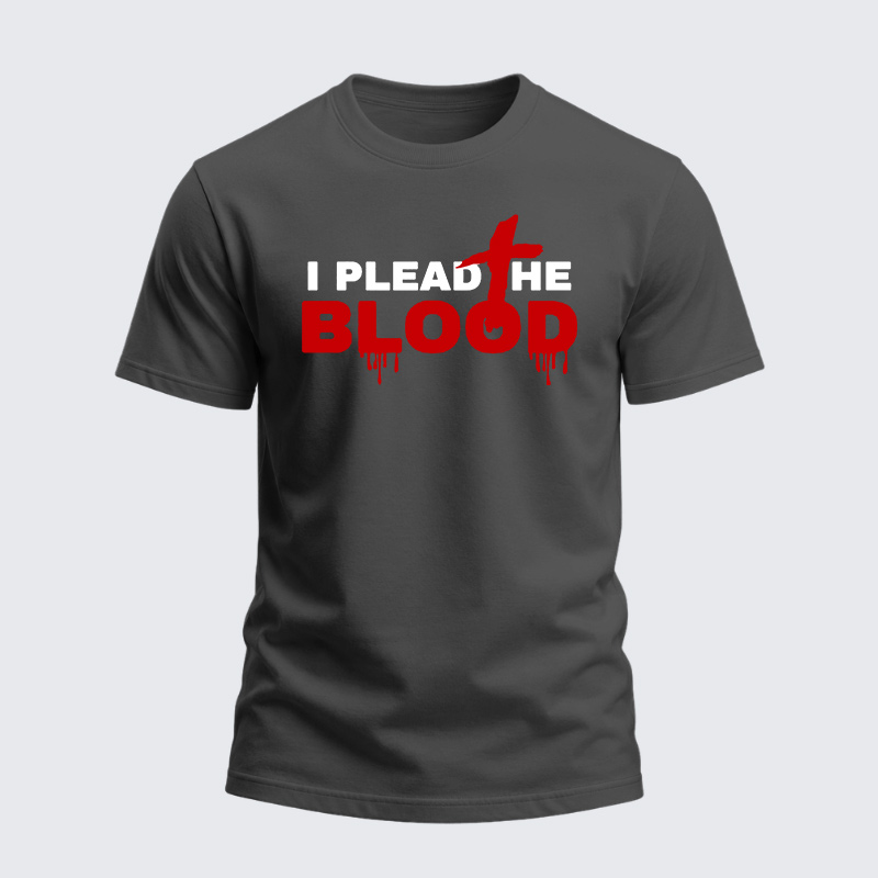 Heavyweight Cotton Tee - I Plead The Blood Of Jesus
