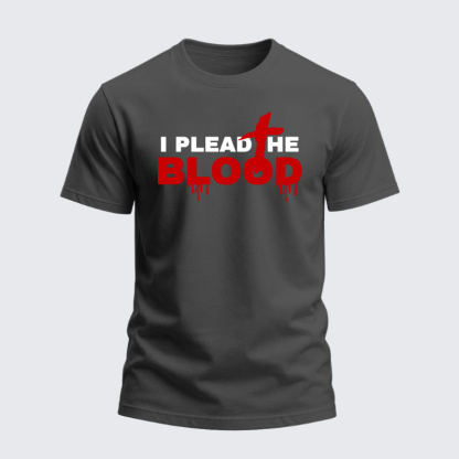 Heavyweight Cotton Tee - I Plead The Blood Of Jesus