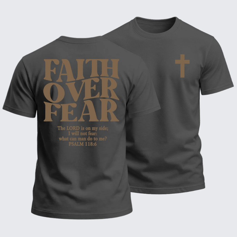 Heavyweight Cotton Tee - Faith Over Fear