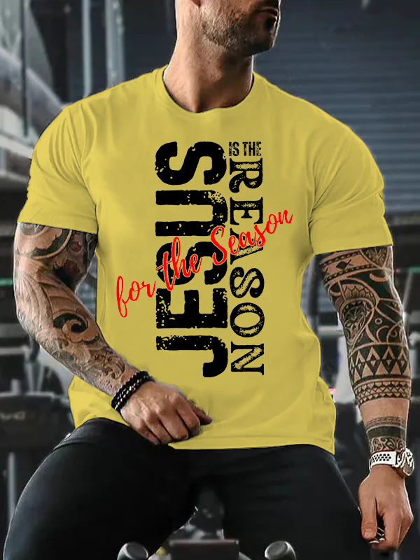 Jesus Is The Reason For The Season Jesus God Christian Cotton T-Shirt