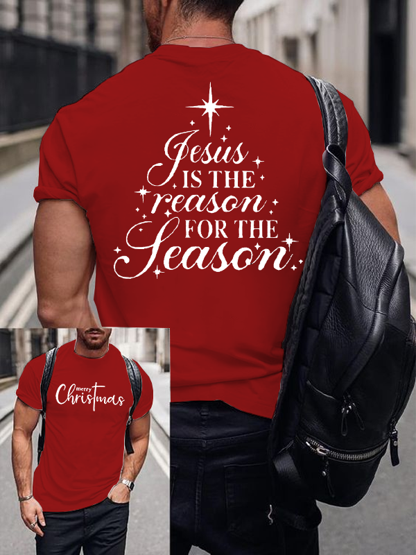 Jesus Is The Reason For The Season Jesus God Christian Cotton T-Shirt