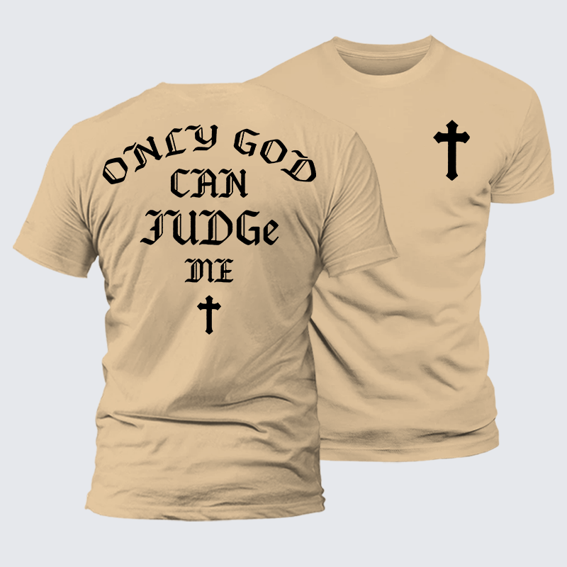 Only God Can Judge Me Jesus God Christian Premium Mercerized Cotton Tee
