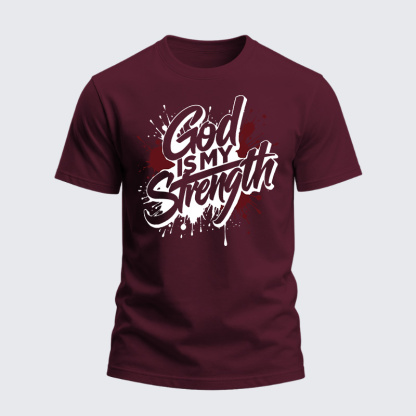 Heavyweight Cotton Tee - God Is My Strength