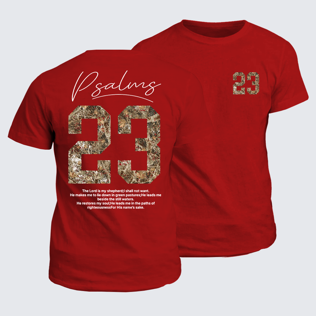 [Copy]Psalm 23:1 Jesus God Christian Cotton T-Shirt