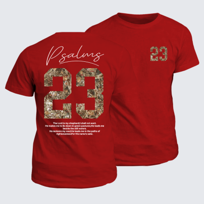 [Copy]Psalm 23:1 Jesus God Christian Cotton T-Shirt