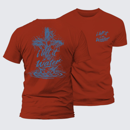 I Left It In The Water Jesus God Christian Premium Mercerized Cotton Tee