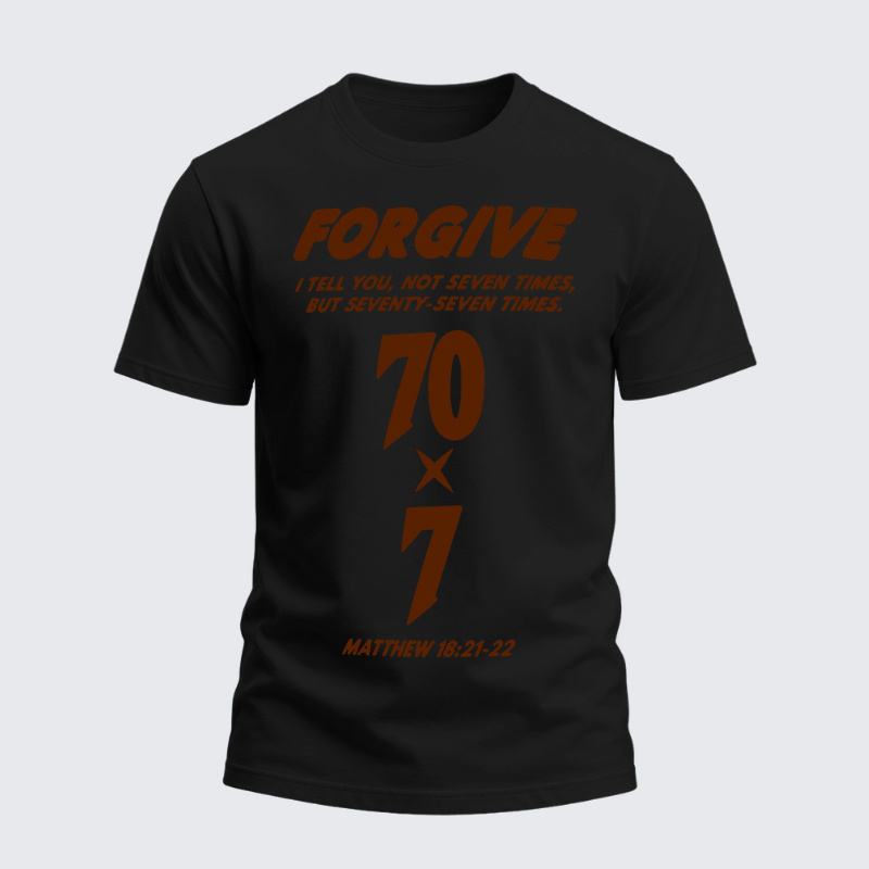 Heavyweight Cotton Tee - Forgive 70x7
