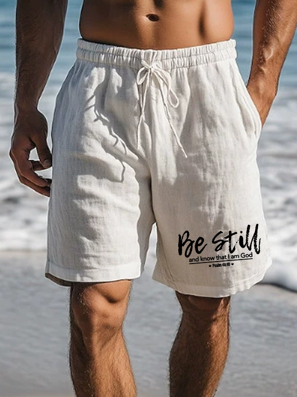 Psalm 46:10 Christian Beach Shorts