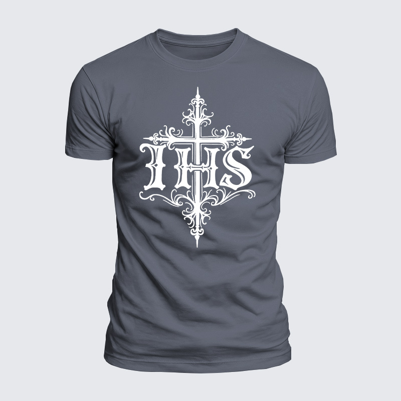 IHS Jesus God Christian  – Luxe Mercerized Interlock Cotton Tee