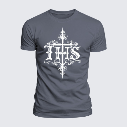 IHS Jesus God Christian  – Luxe Mercerized Interlock Cotton Tee