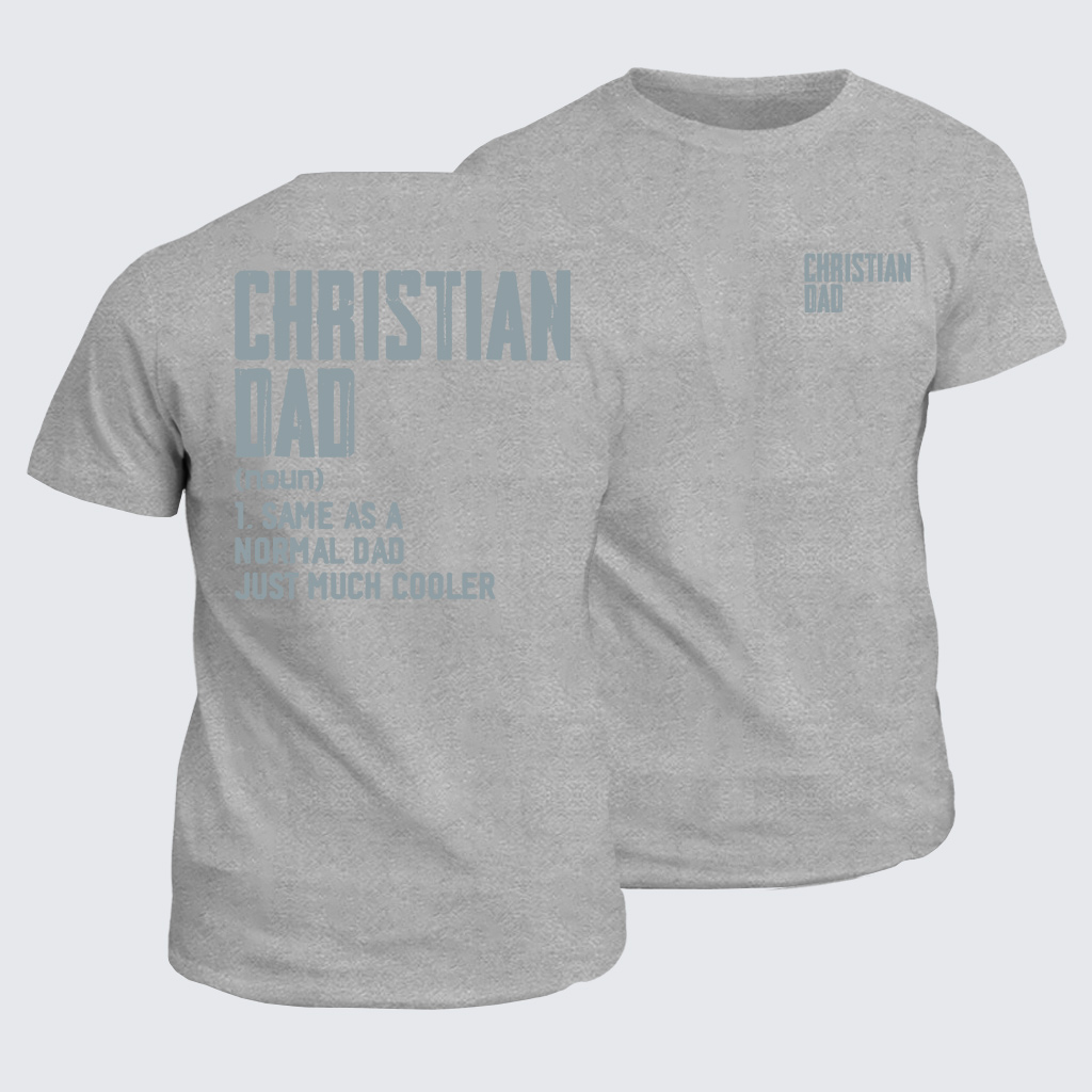 Man Of God Husband Dad Jesus God Christian Cotton T-Shirt