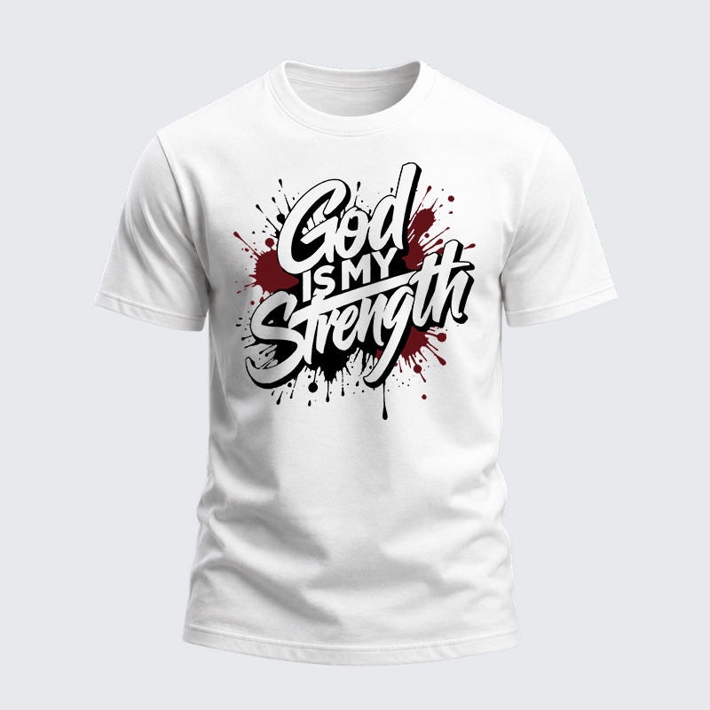 Heavyweight Cotton Tee - God Is My Strength