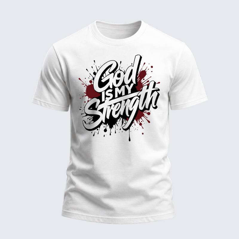 Heavyweight Cotton Tee - God Is My Strength