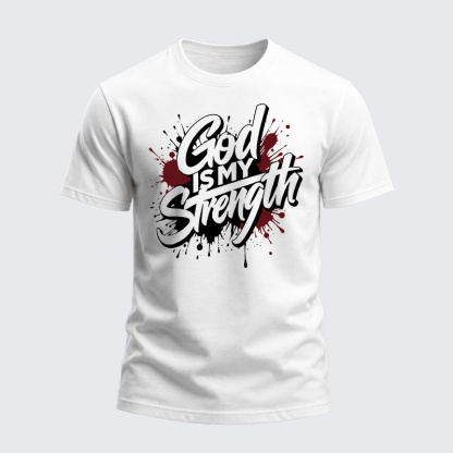 Heavyweight Cotton Tee - God Is My Strength