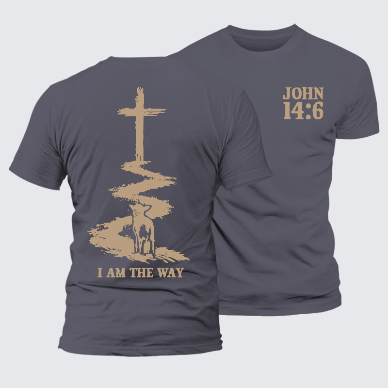 I Am The Way Jesus God Christian Premium Mercerized Cotton Tee