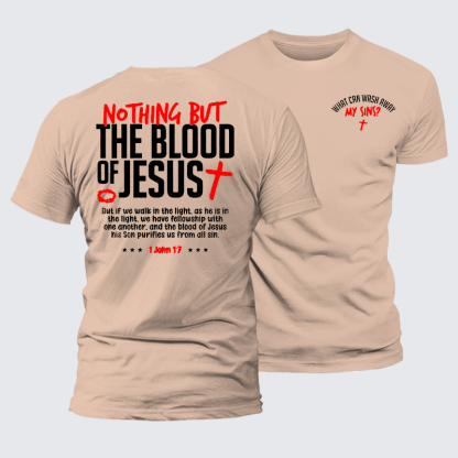 What Can Wash Away My Sins Jesus God Christian Premium Mercerized Cotton Tee