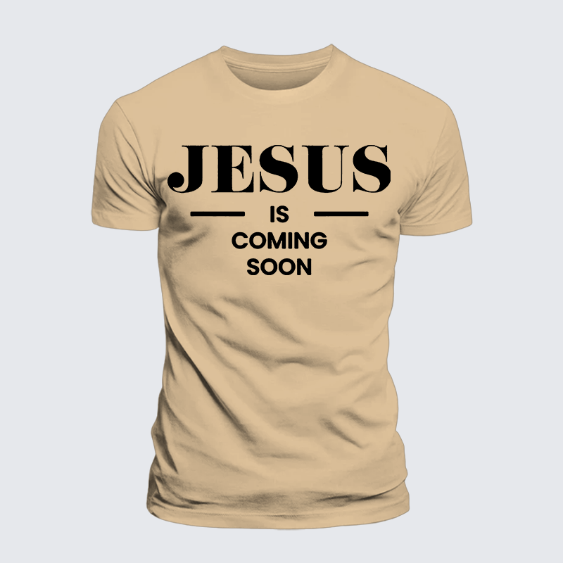 Jesus Is Coming Soon Jesus God Christian Premium Mercerized Cotton Tee