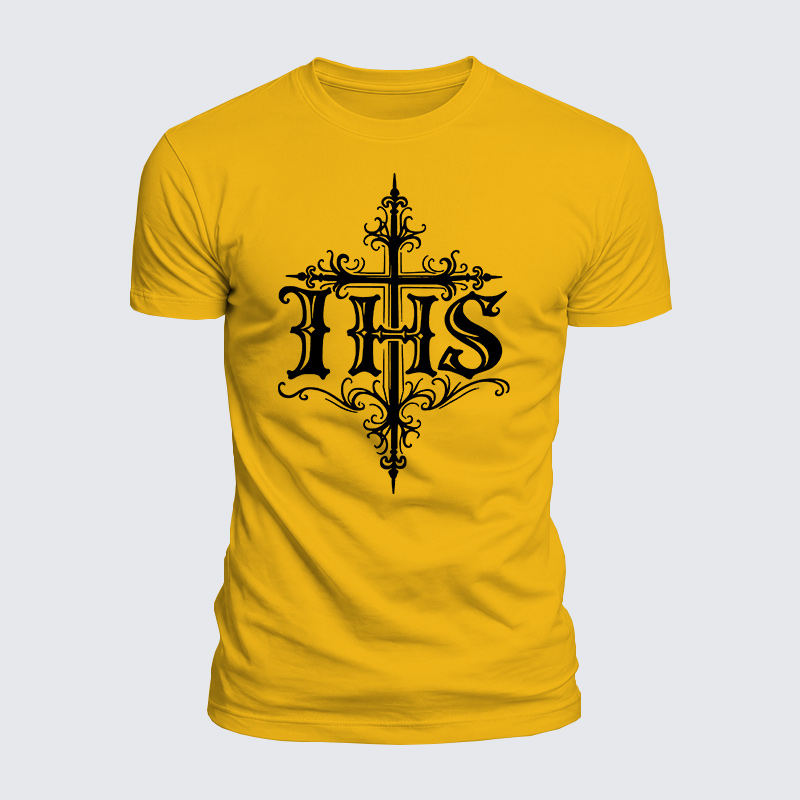 IHS Jesus God Christian  – Luxe Mercerized Interlock Cotton Tee