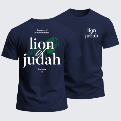 Heavyweight Cotton Tee - Lion Of Judah