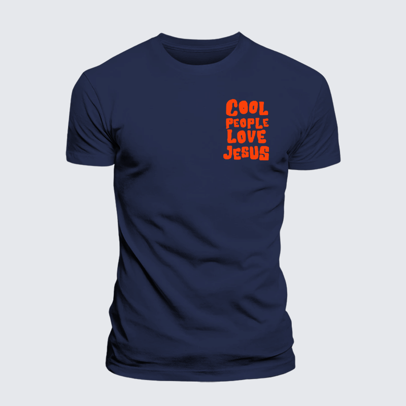 Cool People Love Jesus Jesus God Christian Premium Mercerized Cotton Tee